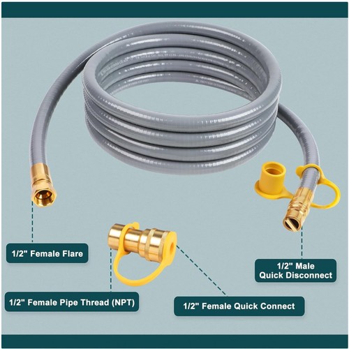 Quick connect gas hose for - quick,